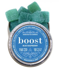 Boost Edibles: Blue Raspberry Gummies 150MG – 300MG THC